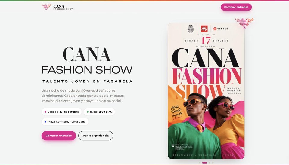 Página web de CANA Fashion Show