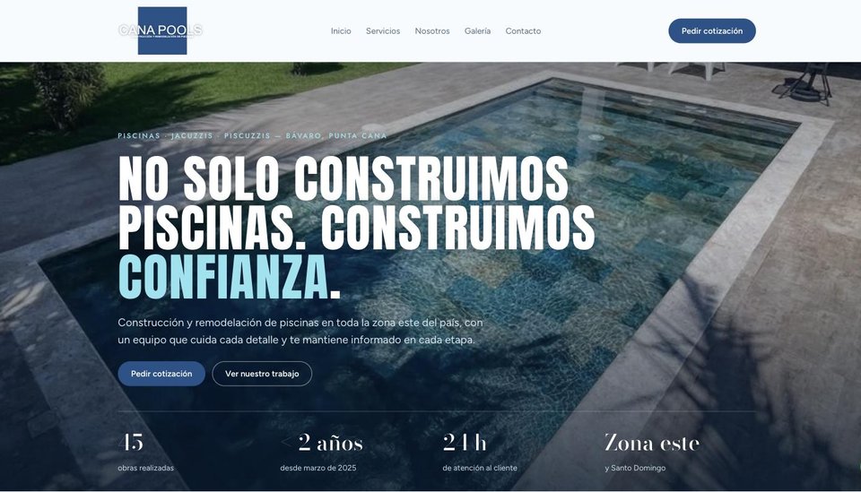 Página web de Cana Pools